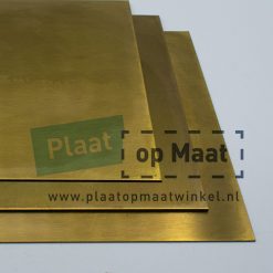 Messing vlakke plaat Gepatineerd